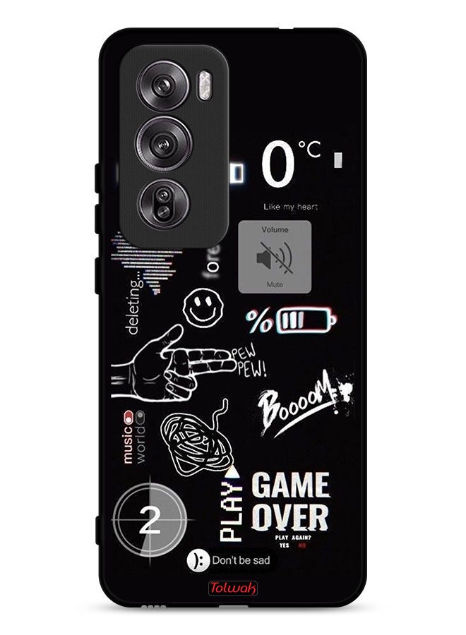 Tolwak Oppo Reno12 Pro 5G Protective Case Cover Game Over Pew Pew - Image 1