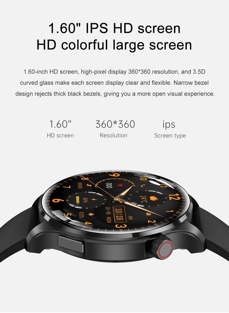 GULFLINK M13 Business Smart Watch With Answer Call Function NFC Compass Body Temperature Monitor Fitness Tracker Smartwatch for Men- Black - Image 2