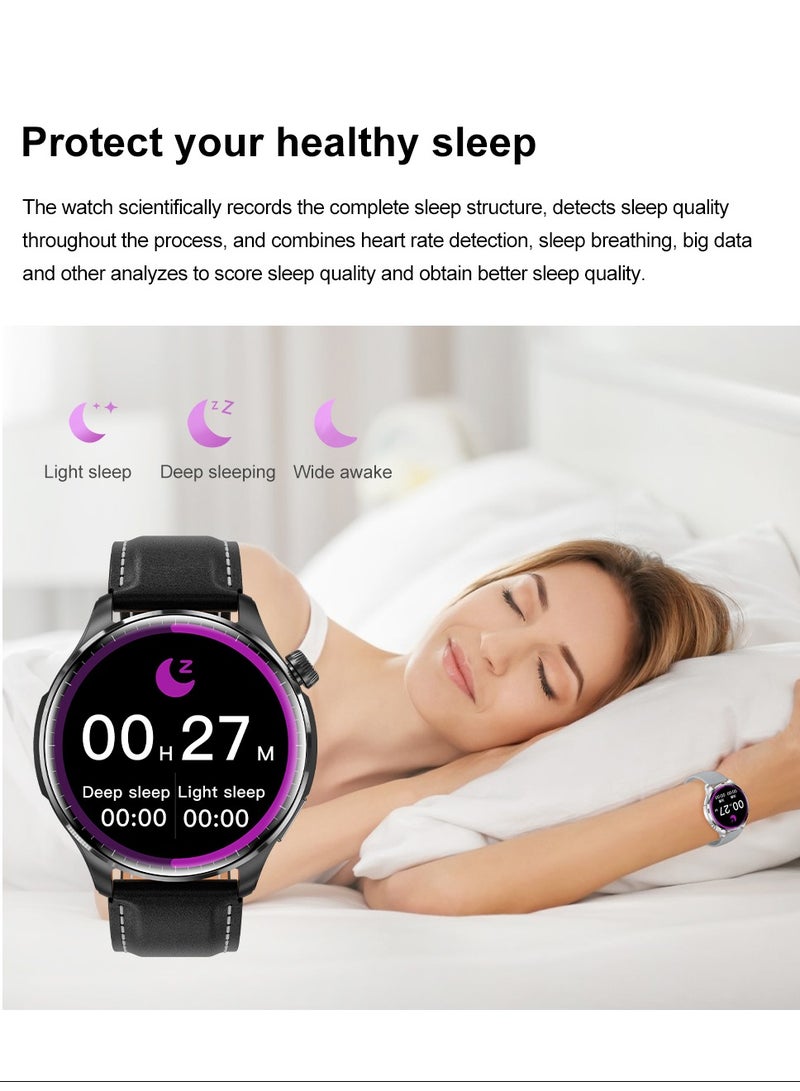 GULFLINK M13 Business Smart Watch With Answer Call Function NFC Compass Body Temperature Monitor Fitness Tracker Smartwatch for Men- Black - Image 5