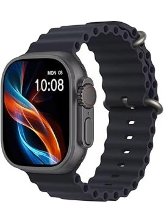 Smart Watch for Girls, Boys, Teens, Men & Women with Health Monitor, Fitness Tracker, Call & App Notifications – Black Dial & Strap  - Image 1