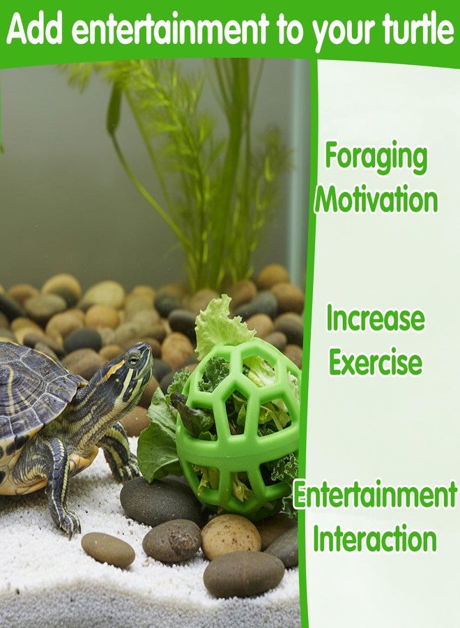 BOHUIZ Turtle Toys for Aquatic Turtles, Tortoise Treat Foraging Toy Hanging Feeder Ball for Aquatic Turtle Tank Habitat Accessories - Image 4