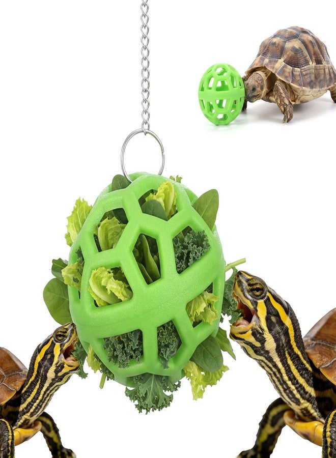 BOHUIZ Turtle Toys for Aquatic Turtles, Tortoise Treat Foraging Toy Hanging Feeder Ball for Aquatic Turtle Tank Habitat Accessories - Image 1