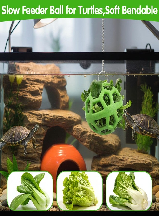 BOHUIZ Turtle Toys for Aquatic Turtles, Tortoise Treat Foraging Toy Hanging Feeder Ball for Aquatic Turtle Tank Habitat Accessories - Image 5