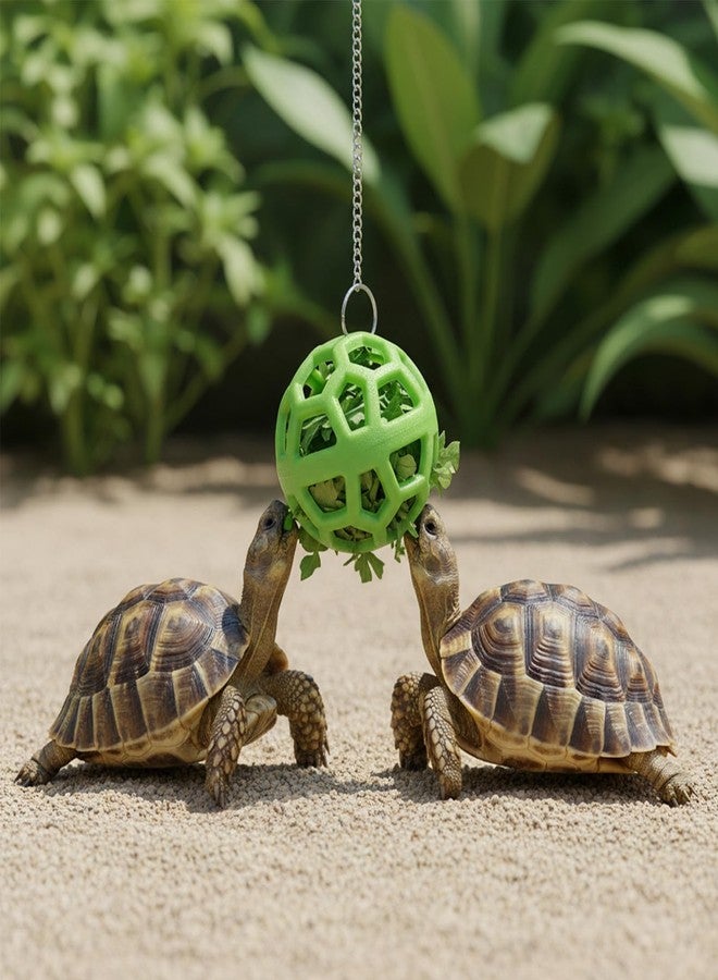 BOHUIZ Turtle Toys for Aquatic Turtles, Tortoise Treat Foraging Toy Hanging Feeder Ball for Aquatic Turtle Tank Habitat Accessories - Image 3