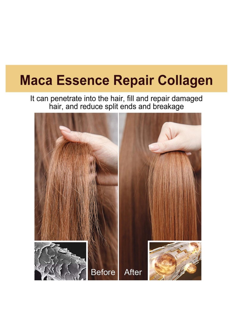 Generic Collagen Hair Mask, Collagen Repair Hair Essential Oil, Nourishment Treatment for Hair Repair & Beauty, for Dry Damaged Hair All Hair Types (100g/3.53 Fl Oz) - Image 5