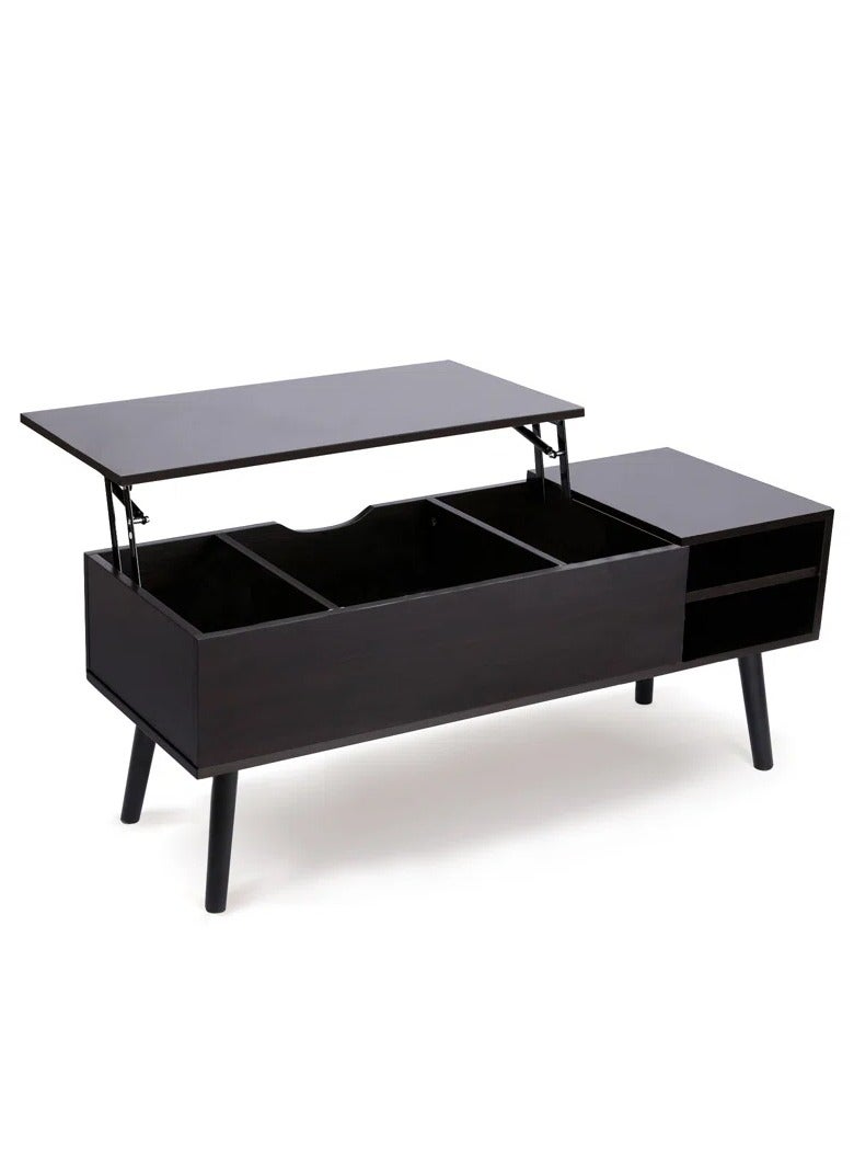 Malazhouse Modern Lift Top Coffee Table – MZCT041-Black – 100L x 45H x 40W - Image 2