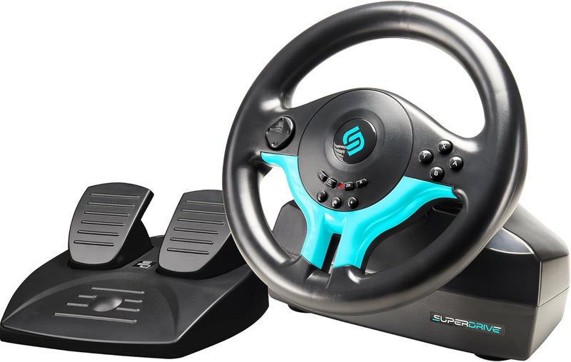 Subsonic - Superdrive SV250-S Lenkrad - Switch 2 / Switch Racing Wheel. 180° Drehung, mit Pedalen und Schaltwippen - Blue Edition - Image 1