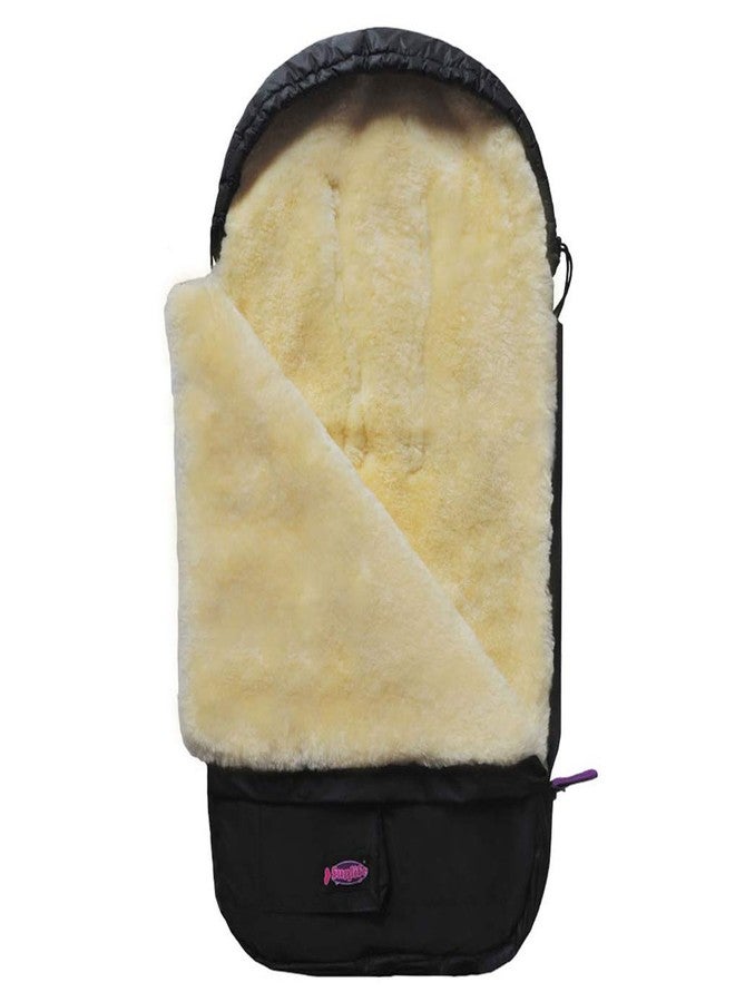 FUNLIFE 100% Australia Sheepskin Snuggle Pod Baby Footmuff for All Strollers0-4T Baby UseWater Repellent,Anti-cold,Anti-kicking,Front Height Adjustabl& Removable Stroller Bunting Bag - Image 2