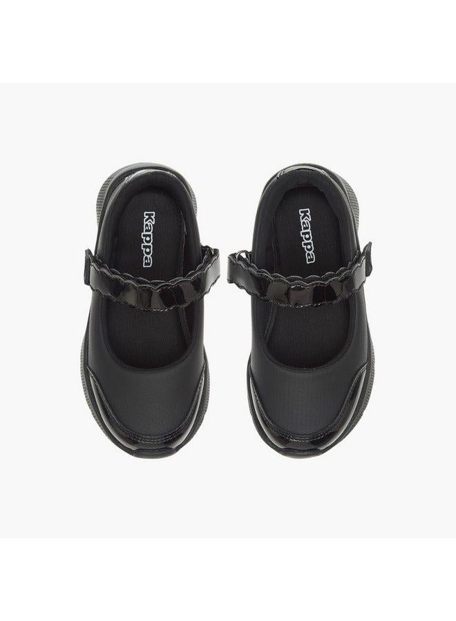 Kappa Girls' Solid School Shoes with Hook and Loop Closure - Image 3