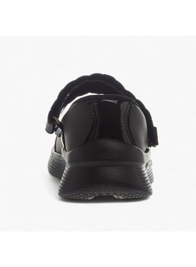 Kappa Girls' Solid School Shoes with Hook and Loop Closure - Image 5