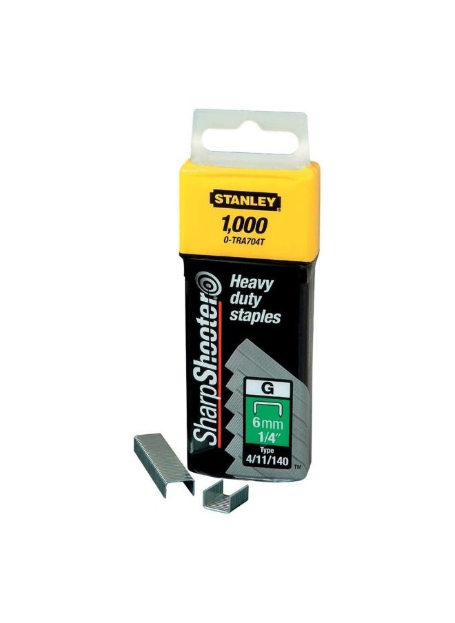 Stanley 1-TRA704T 6mm Type-G Staples - 1000 Pack  - Image 1