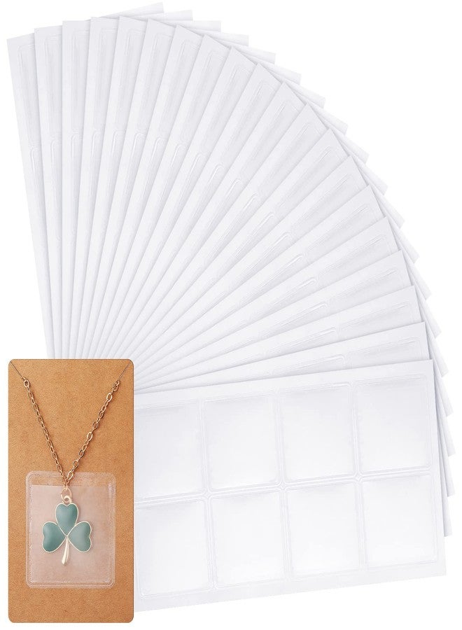 Sureio 240 Pieces Necklace Chain Adhesive Pouch for Necklace Display Cards, Earring Packaging Clear Plastic Jewelry Packaging Bag for Selling Storage to Hold Loose Chain Jewelry Supplies - Image 1