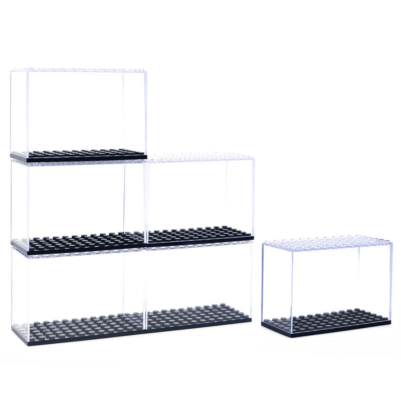 WMM 6PCS Minifigure Display Case for Lego, Acrylic Building Block Display Box for Action Figure, Stackable Lego Minifigures Display Case for Mini-Figure - Image 1