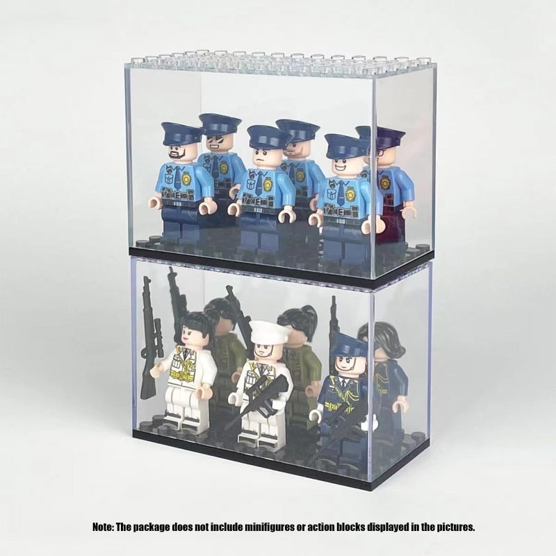 WMM 6PCS Minifigure Display Case for Lego, Acrylic Building Block Display Box for Action Figure, Stackable Lego Minifigures Display Case for Mini-Figure - Image 2
