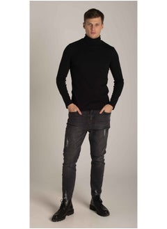 HIGH COLLAR RIBBED TOP