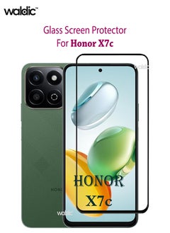 Waldic Honor X7c Screen Protector | Tempered Glass Compatible with Honor X7c | Screen Protector Full HD Quality Tempered Glass Anti-Scratch Edge to Edge Coverage with Easy Installation Kit - Black  - Image 1