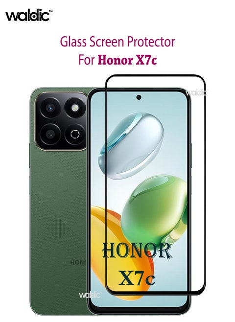 Honor X7c Screen Protector | Tempered Glass Compatible with Honor X7c | Screen Protector Full HD Quality Tempered Glass Anti-Scratch Edge to Edge Coverage with Easy Installation Kit - Black