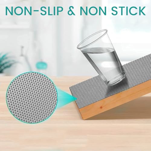 Go Hooked EVA Food Grade Anti-Slip Mat for Fridge, Shelf, Table & Drawer – Washable, Waterproof, Non-Adhesive, Multi-Purpose Liner for Home & Office Use – Cuttable & Reusable (Silver, 45cm X 5m) - Image 5