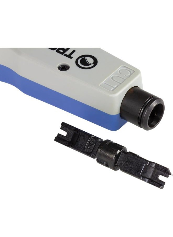 TRENDnet Punch Down Tool With 110 And Krone Blade, Insert & Cut Terminations In One Operation, Precision Blades Are Interchangeable Reversible, Network Tool, Grey, TC-PDT - Image 3
