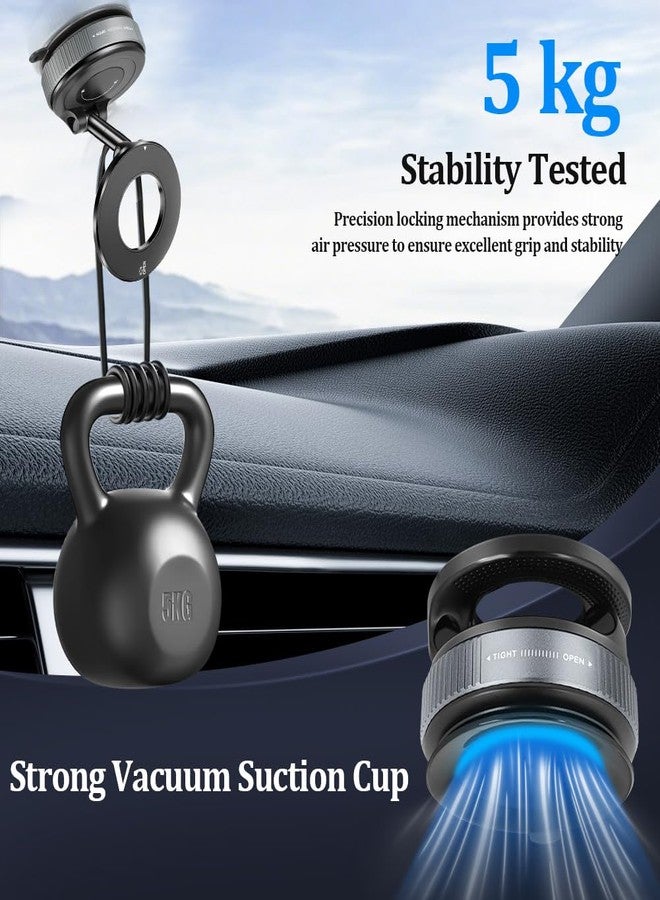 Ainiv Car Phone Holder Mount, Vacuum Magnetic Suction Phone Mount for Car, 360° Rotatable Foldable Suction Phone Mount, Portable Strong Magnet Holder for iPhone 17 16 15 14 13 12 Pro Max - Image 5