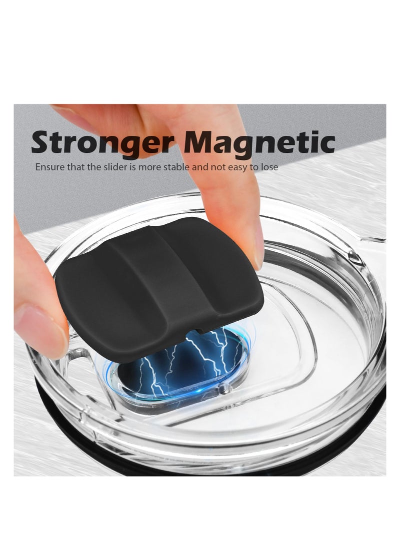 SOLARAE Magnetic Lid Slider Replacement for Yeti & Ozark Trail, 8-Pack Food-Grade ABS Plastic Parts, Compatible with 10 oz, 14 oz, 16 oz, 20 oz, 26 oz, 30 oz Rambler Lids. - Image 3