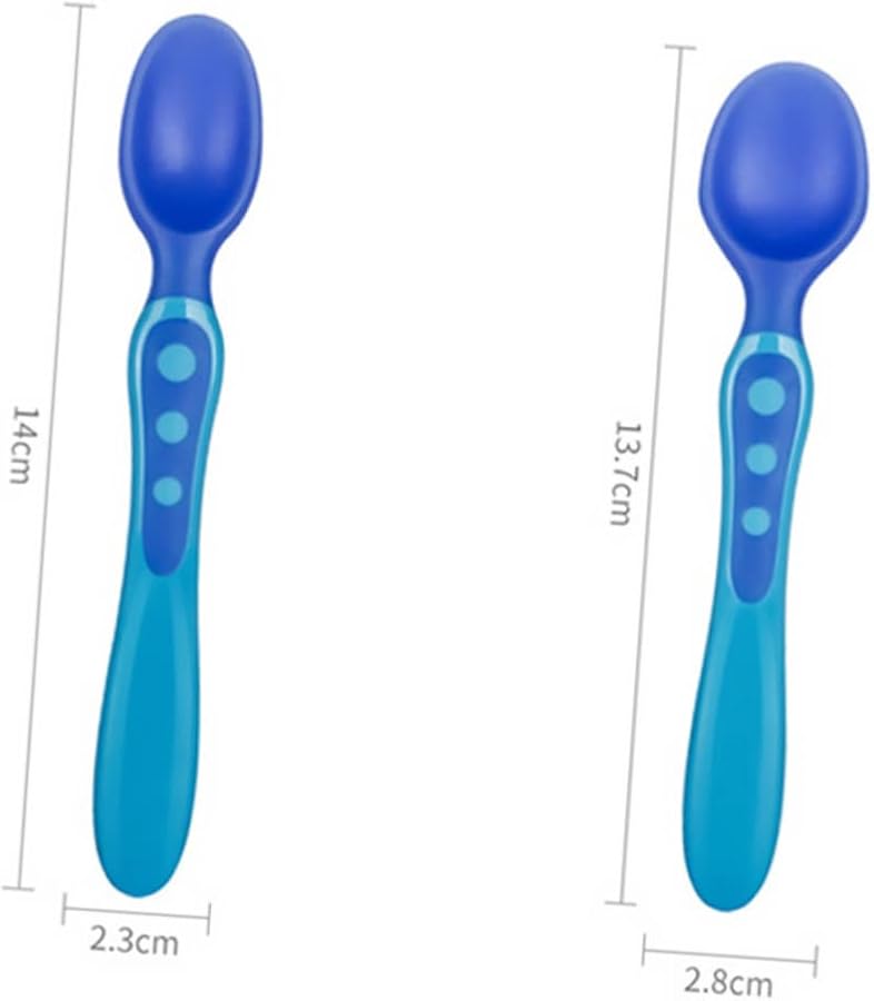 قطعتان من مجموعة أدوات المائدة المزودة بمقابض مريحة للحرارة للملاعق والشوك للأولاد والبنات - Image 3
