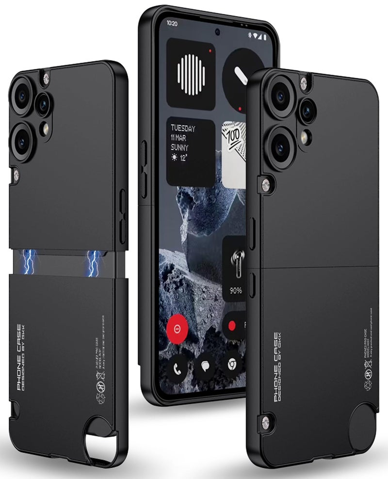 Kapa Double Dip Full 360 Protection Back Case Cover for CMF Phone 2 Pro (Black) - Image 1