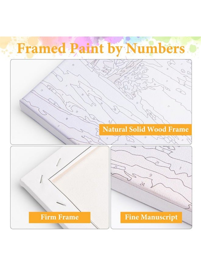 Okarina Framed Paint by Numbers Kit for Adults Beginner Plant, Adult Paint by Number Kits on Canvas Framed Green Plant, DIY Acrylic Oil Painting by Numbers with Frame, Perfect for Home Decor Gift 8 X 12 Inch - Image 4
