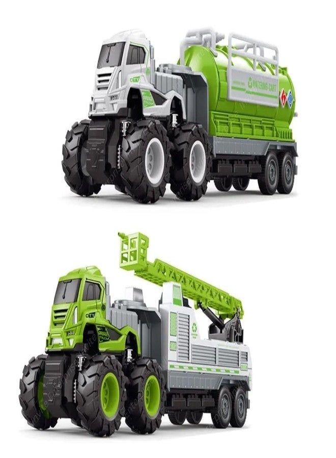 Funspark 1:43 City Sanitation Truck Metal Toys Alloy Diecast Set Toy Diecast Miniature Car Model for Boys Best Gift Truck - Image 1