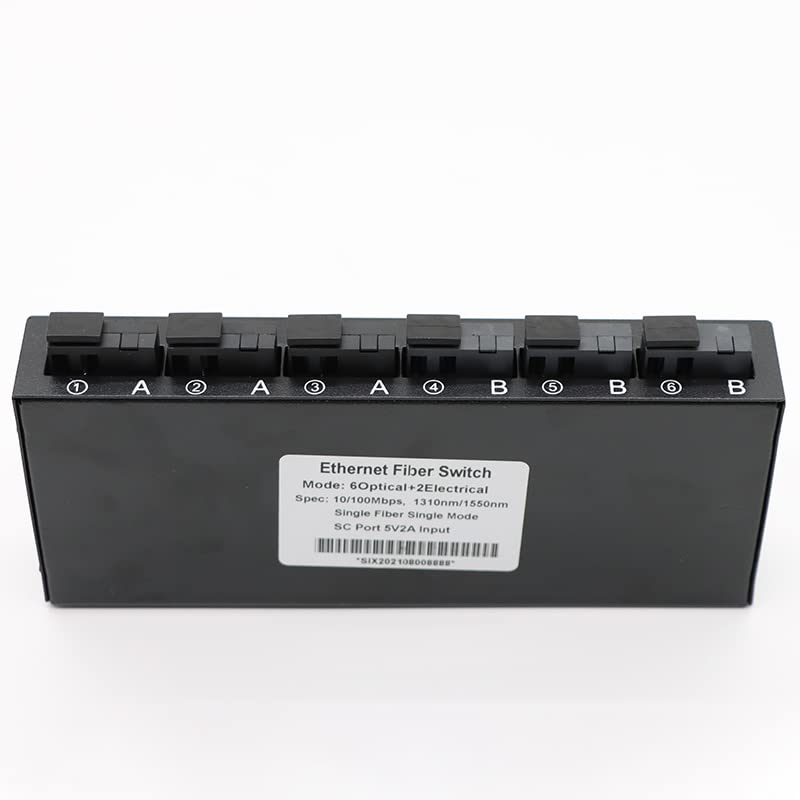 Hanutech 10/100M Ethernet to Fiber Media Converter (2XRJ45 Ports & 6XSC,3A+3B) SMSF 20KM - Image 3