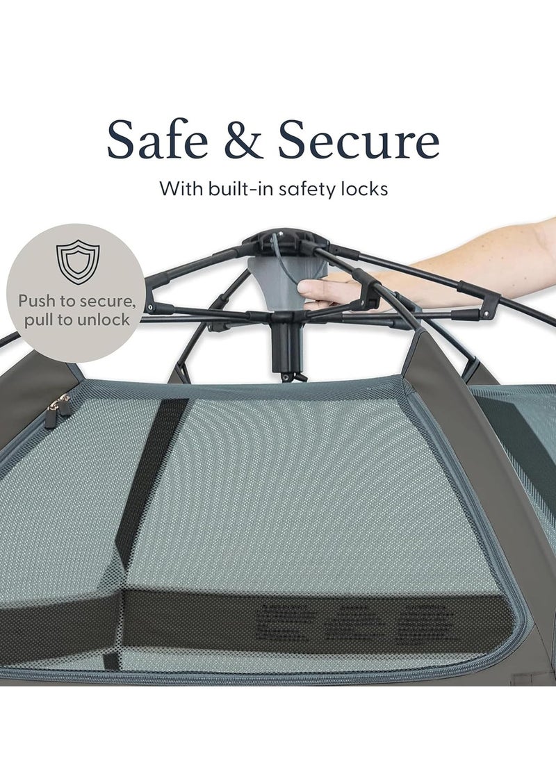 Rightsure Playpen with canopy, indoor and outdoor playpen for babies and toddlers, baby beach tent, foldable, portable, with canopy, travel bag and mosquito net - pop-up backpack and play tent - Image 3