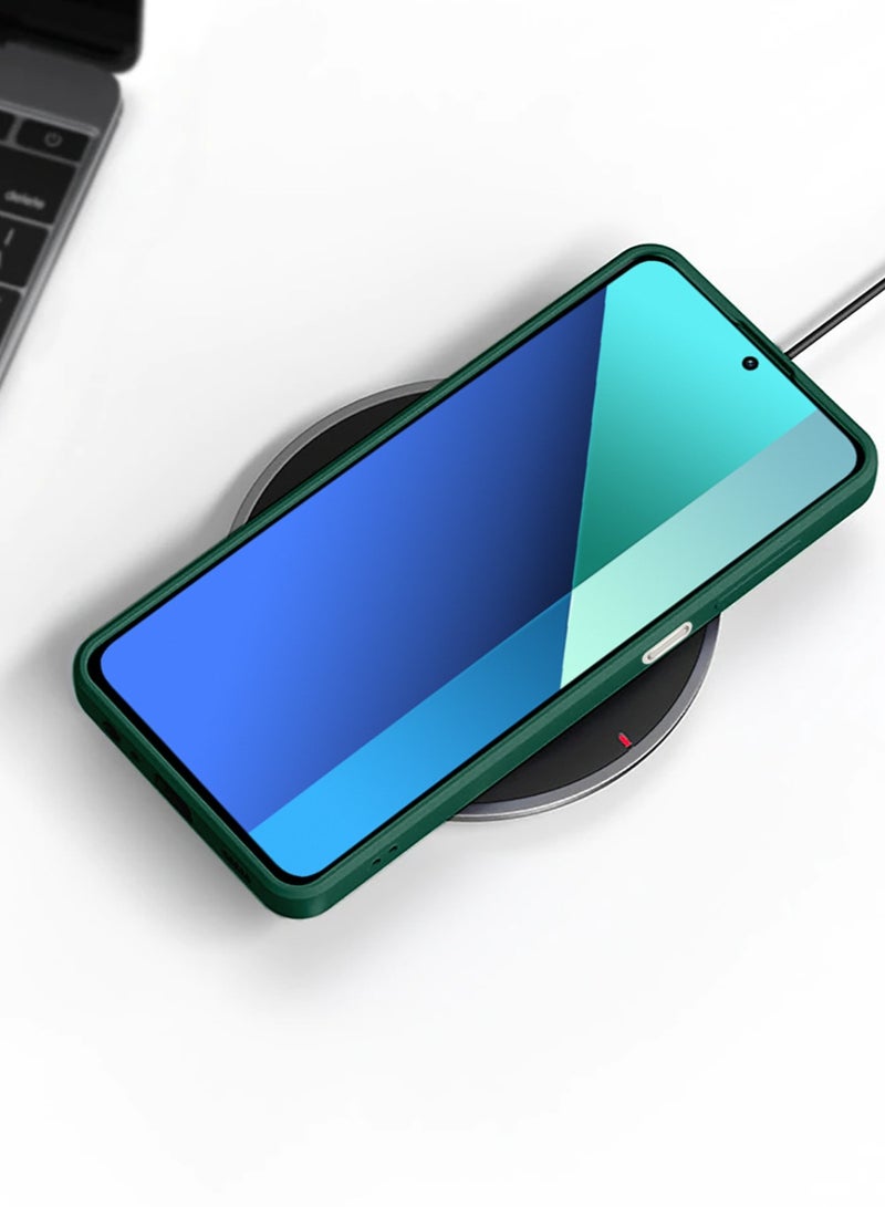 Techie Stylish TPU Silicone Back Cover Case for Xiaomi Redmi Note 13 – Slim Fit Design, Smooth and Soft – Dark Green - Image 4