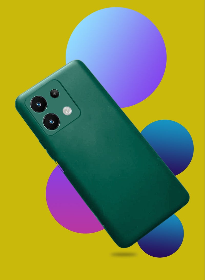 Techie Stylish TPU Silicone Back Cover Case for Xiaomi Redmi Note 13 – Slim Fit Design, Smooth and Soft – Dark Green - Image 5