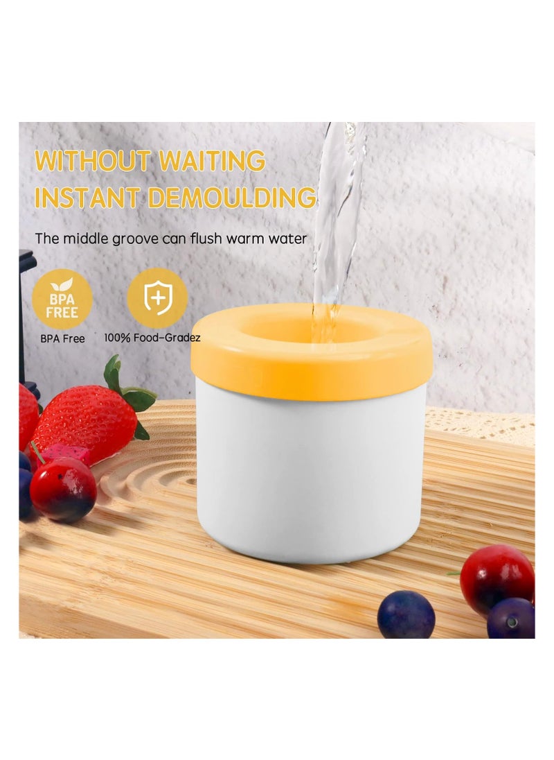 Silicone Cylinder Ice Cube Mold, New 3D Ice Cube Maker, Ice Grid Press Release, Easy Press Release Ice Cup