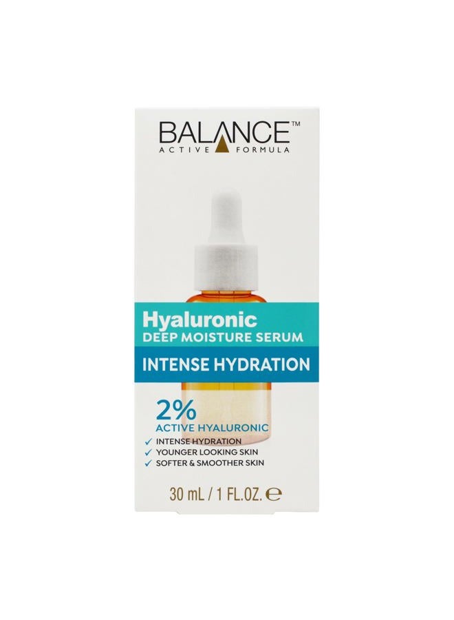 Balance Active Formula Hyaluronic Deep Moisture Serum - 2% Hyaluronic Acid for Deep Hydration, Smooths Fine Lines, Lightweight & Non-Sticky, Radiant Skin - 30ml - Image 1
