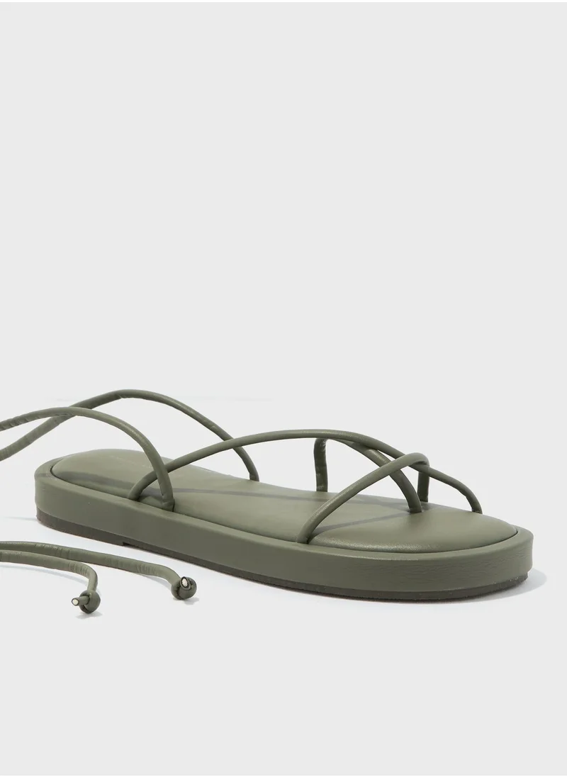 American Eagle Lace Up Platform Sandals