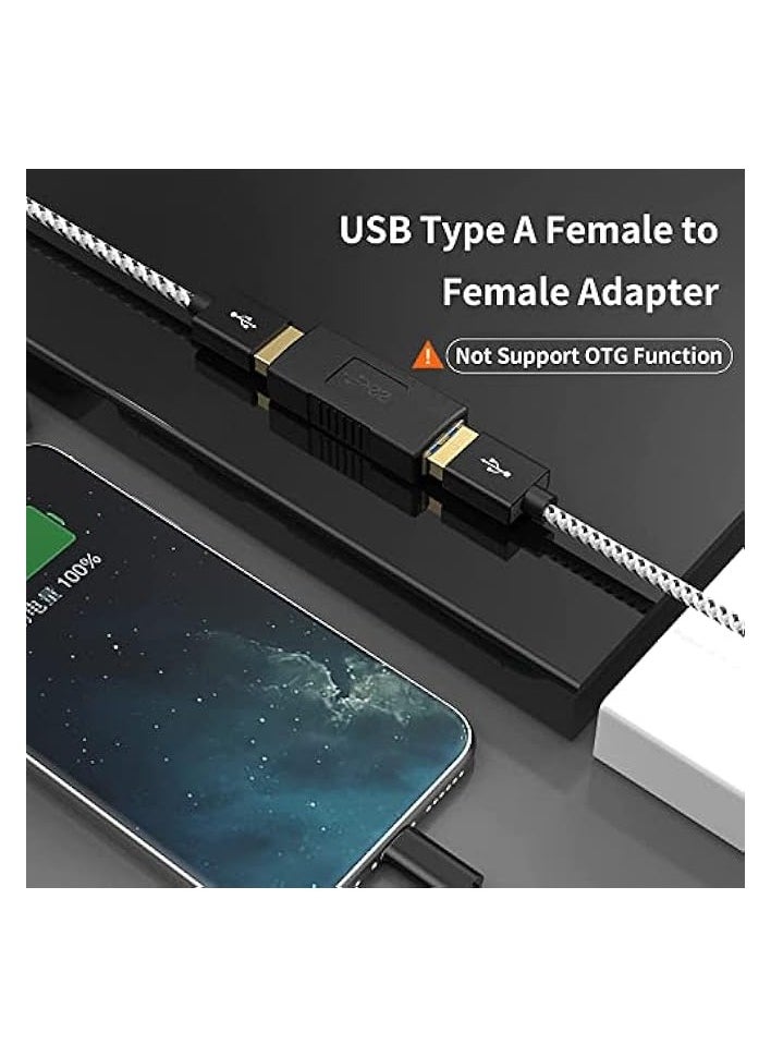 erorex USB 3.0 Female to Female USB Adapter, [2 Pack] USB Coupler USB 3.0 A Female to Female Extension Adapter, USB to USB Adapter, Black  - Image 3