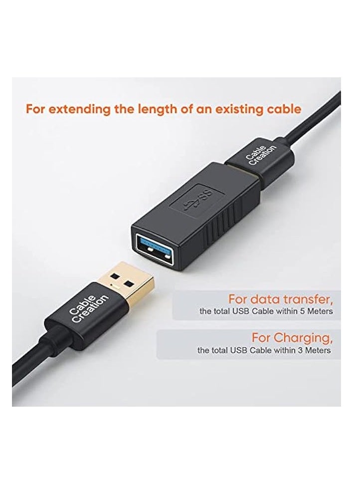 erorex USB 3.0 Female to Female USB Adapter, [2 Pack] USB Coupler USB 3.0 A Female to Female Extension Adapter, USB to USB Adapter, Black  - Image 5