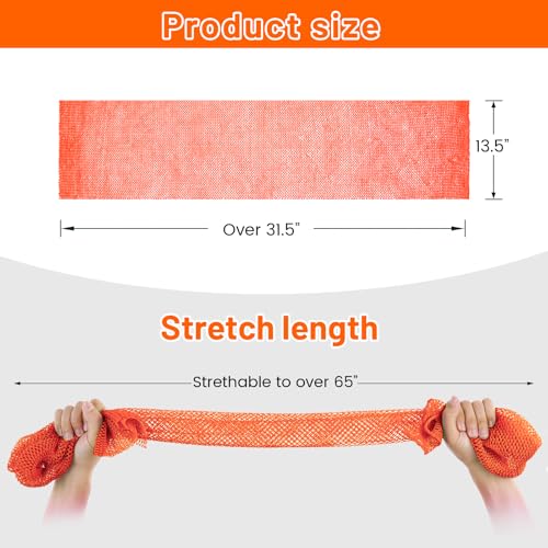 ZOCY African Net Sponge, Authentic Exfoliating Body Scrubber for Bath and Shower, Multiple Textures with Gentle Deep Exfoliating and Rich Lather for All Skins (Orange) - Image 3