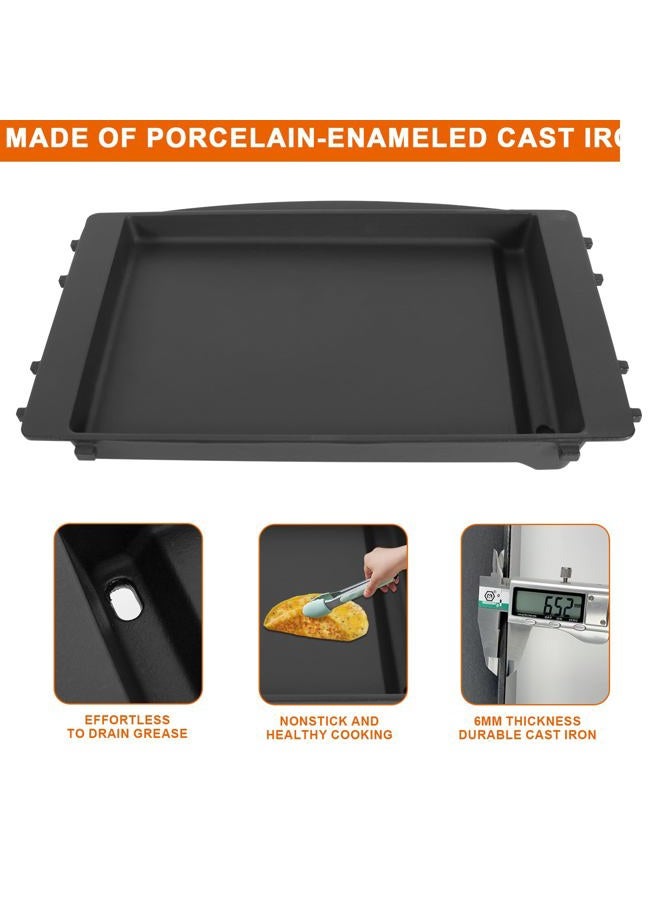 BBQ Future 7658 Grill Griddle for Weber Spirit 200 300 Series Spirit II E210 E310 Series, Genesis Silver B C II 1000-5000 Grill, Replacement 7658 Parts Weber Cast Iron Griddle Accessories - Image 4