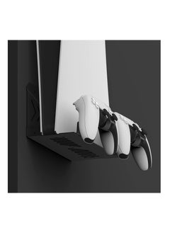 XICEN Wall Mount for PS5 Digital/Disc Edition Console Floating Shelf Behind TV, with 2 Detachable Controllers Holder Rack, Solid Metal Stand Kit  - Image 2