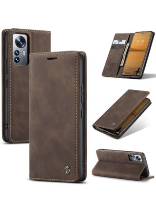 CaseMe Xiaomi Mi 12 Lite Case Wallet Case Book Folding Flip Folio Case with Magnetic Kickstand Card Slots Protective Cover - Coffee - pzsku/Z2D447580CB9364AD5E12Z/45/_/1729779402/47552750-ad67-467d-96c9-63561bfc1fd3