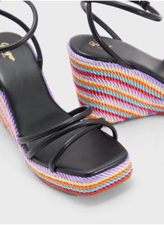Ginger Strappy Ankle Strap Color Pop Wedge Sandal  - Image 4