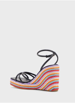 Ginger Strappy Ankle Strap Color Pop Wedge Sandal  - Image 3
