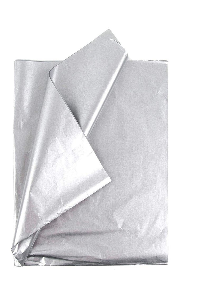MARKQ Silver Gift Wrapping Tissue Paper Sheets for DIY Crafts, Gift Bags, Holidays, Birthdays, 50 x 75 cm (20 Sheets) - Image 1