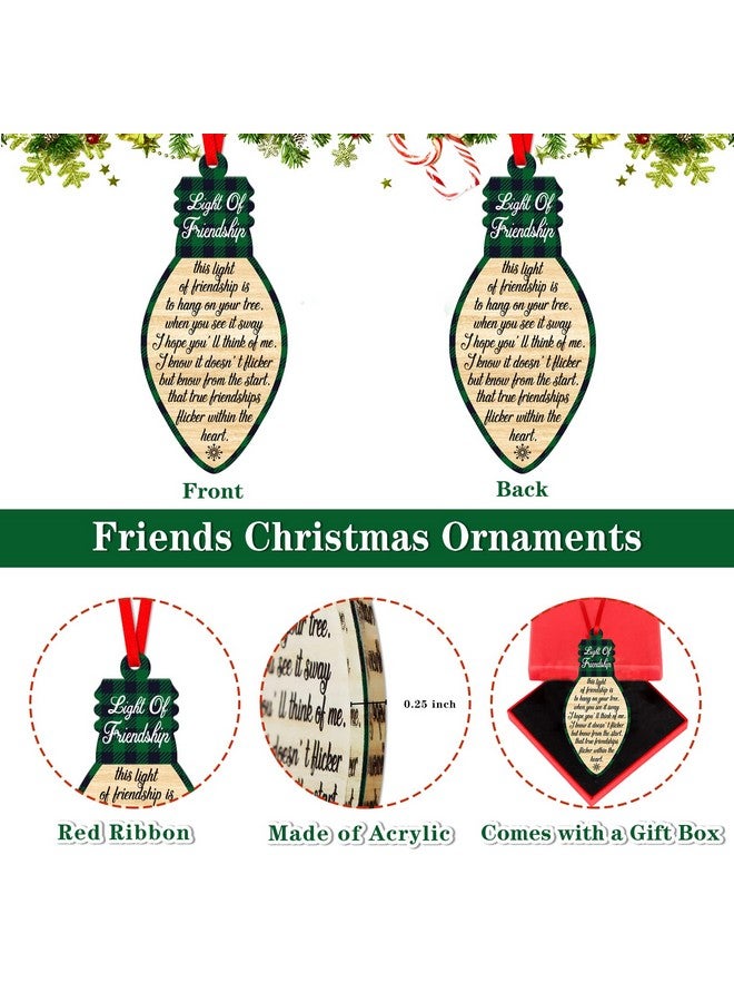 FaCraft Friend Christmas Ornaments 2024 - Friends Christmas Keepsake Gifts for Women Friendship Christmas Ornaments for Christmas Tree Decorations Xmas Present Gifts for Friends Bestie BFF Women - Image 5