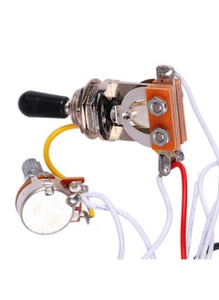 Thoraya Electric Guitar Wiring Harness Kit Black Cover A500K B500K Electric Guitar Toggle Switch for Replacement  - Image 2