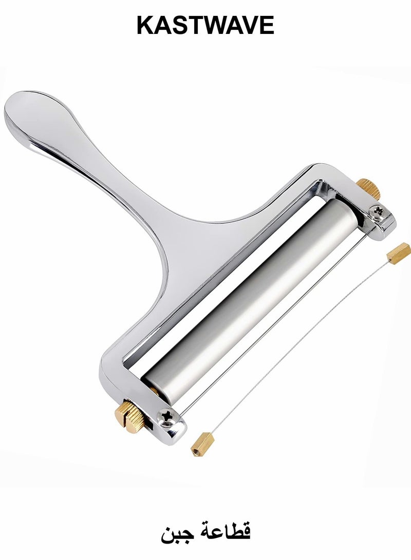 KASTWAVE Adjustable Thickness Cheese Slicer Stainless Steel Wire Cheese Cutter - Image 1