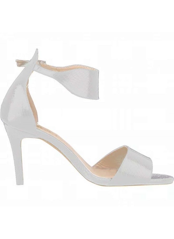 Loquat Summer open-toe stiletto high-heel sandals 8cm White  - Image 1