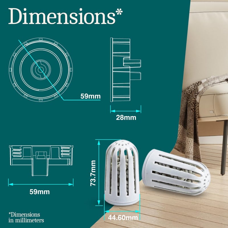 Aennon - Ultrasonic Universal Humidifier Filter Replacements for Home, Cool Mist Demineralisation Cartridges, Ceramic Stone Material, 500 Hours, 3 Pack - Image 2